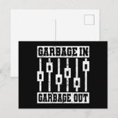 GARBAGE IN GARBAGE OUT Sound Engineer Audio Postkarte (Vorne/Hinten)