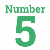 Garbage kann oder Wheelie Bin Number Single Digit Aufkleber (Vorderseite)