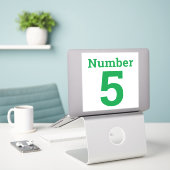 Garbage kann oder Wheelie Bin Number Single Digit Aufkleber (Laptop auf Schreibtisch)