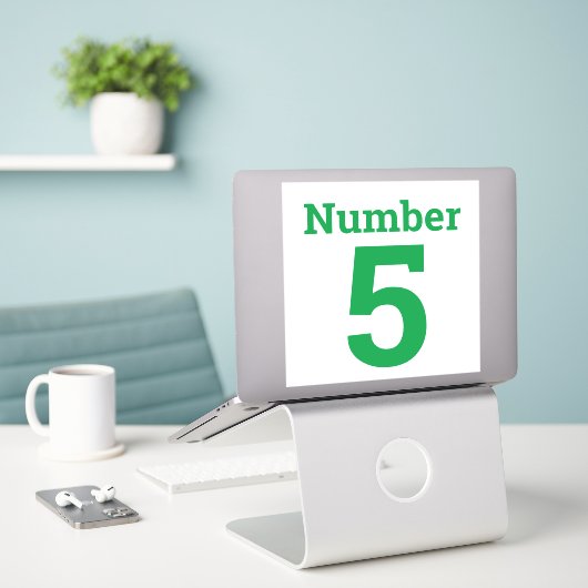 Garbage kann oder Wheelie Bin Number Single Digit Aufkleber (Laptop auf Schreibtisch)