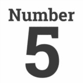 Garbage kann oder Wheelie Bin Number Single Digit Aufkleber (Vorderseite)