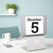 Garbage kann oder Wheelie Bin Number Single Digit Aufkleber (Laptop auf Schreibtisch)