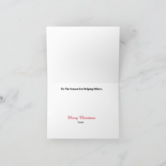 Garbage Man and Elves Christmas Card Karte (Innenseite)