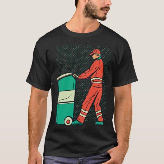 Garbage Man Cleaning Housekeeping T-Shirt (Vorderseite)