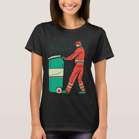 Garbage Man Cleaning Housekeeping T-Shirt (Vorderseite)