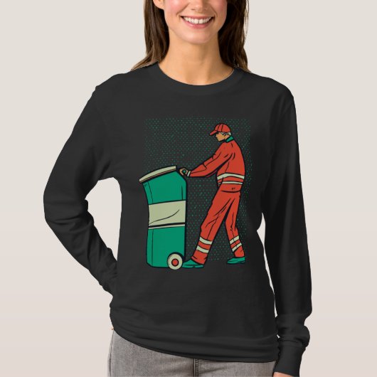 Garbage Man Cleaning Housekeeping T-Shirt (Vorderseite)