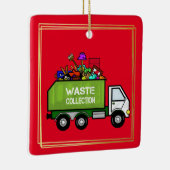 Garbage Man Day Ornament mit Garbage Truck (Rechts)