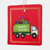 Garbage Man Day Ornament mit Garbage Truck (Links)
