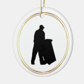 Garbage Man Day Silhouette Weihnachtsschmuck (Links)