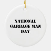 Garbage Man Day Silhouette Weihnachtsschmuck (Hinten)