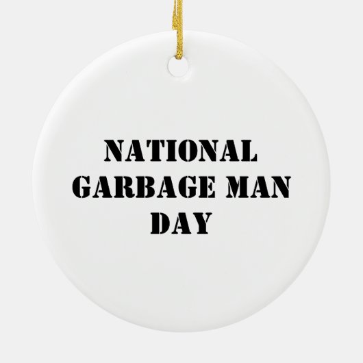 Garbage Man Day Silhouette Weihnachtsschmuck (Hinten)