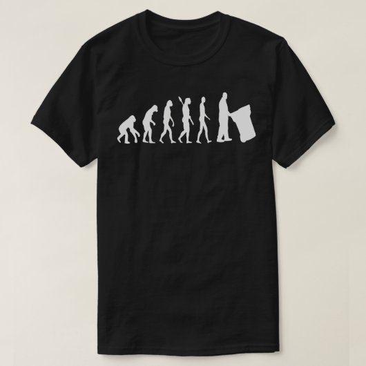 Garbage Man Evolution Mülleimer LKW-Fahrer T-Shirt (Design vorne)