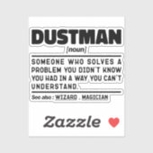 Garbage man Noun Definition Worker Cool Design Aufkleber (Blatt)