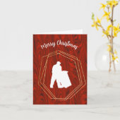 Garbage Man Silhouette Weihnachtskarte Karte (Gelbe Blume)