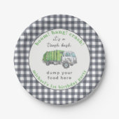 Garbage Trash Truck Birthday Personalized Funny Pappteller (Vorderseite)