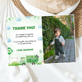 Garbage Trash Truck Geburtstag Foto Danke Karte