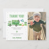 Garbage Trash Truck Geburtstag Foto Danke Karte (Vorderseite)