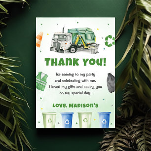 Garbage Trash Truck Geburtstagsparty Danke Karte