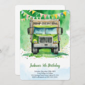 Garbage Truck Birthday Einladung (Vorne/Hinten)