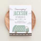 Garbage Truck Birthday Einladung
