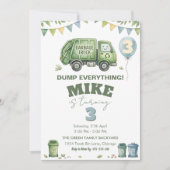 Garbage Truck Birthday Invitation Einladung (Vorderseite)