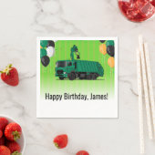 Garbage Truck Birthday Napkin Serviette (Beispiel)