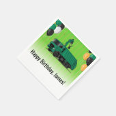 Garbage Truck Birthday Napkin Serviette (Ecke)