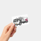 Garbage truck cartoon illustration ausweis (Handheld)