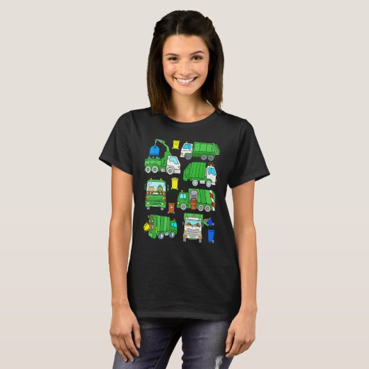 Garbage Truck Dump Trash Trucks T-Shirt (Vorne ganz)