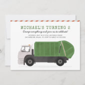Garbage Truck Einladung zum Geburtstag (Vorderseite)