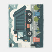 Garbage Truck Fleecedecke (Vorderseite)