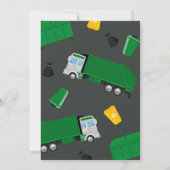 Garbage Truck Geburtstag, Garbage Truck 7. Geburts Einladung (Rückseite)