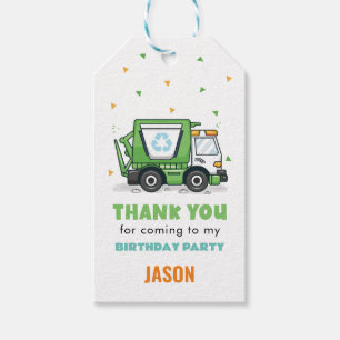 Garbage Truck Gift Tags Dump Truck Party Vielen Da Geschenkanhänger