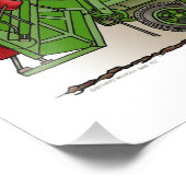 Garbage Truck Green Fotodruck (Ecke)