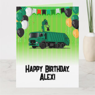Garbage Truck Kinder zum Geburtstag Karte