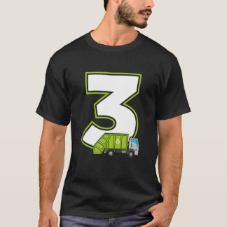 Garbage Truck Kostüme Party 3. Geburtstag Boy T Sh T-Shirt
