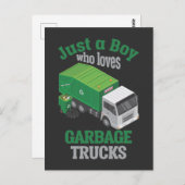 Garbage Truck liebende Kleinkind Cool Recycelnd Postkarte (Vorne/Hinten)