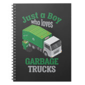 Garbage Truck loving Boy Toddler Cool Recycling Notizblock (Vorderseite)