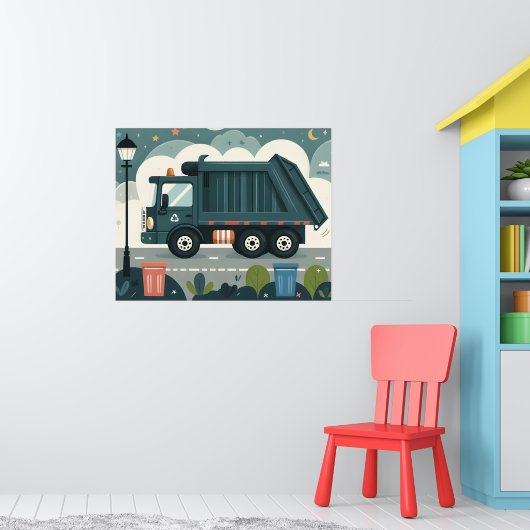 Garbage Truck Poster (Kinderzimmer 1)