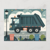 Garbage Truck Postkarte (Vorderseite)