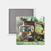 GARBAGE TRUCK REFLIED TRUCK DRIVER Magnet (Vorderseite/Rückseite)