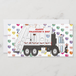 Garbage Truck Valentines Feiertagskarte