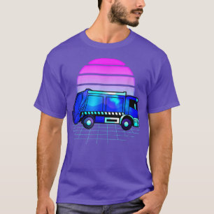 Garbage Truck Vaporwave 80er Design für einen Garb T-Shirt