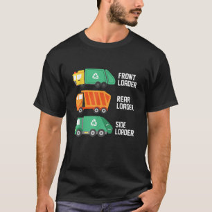 Garbage Truck Vorderseite Seitenlader Grafischer F T-Shirt