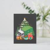 Garbage Truck Weihnachtsbaum Xmas Trucker Postkarte (Stehend Vorderseite)