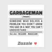 Garbageman Noun Definition Abfallsammler Cool Aufkleber (Blatt)