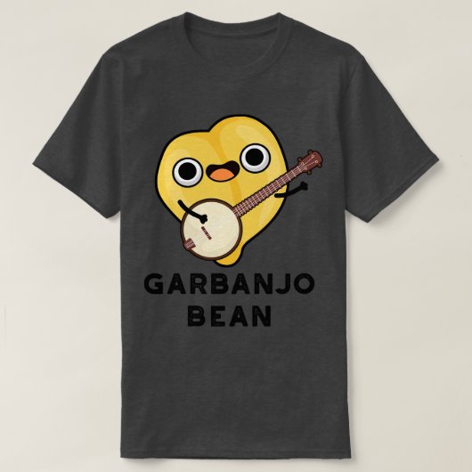 Garbanjo Bean Niedlich Garbanzo Banjo Pun T-Shirt (Design vorne)
