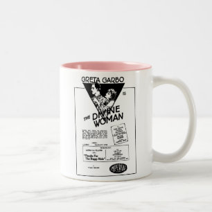Garbo Divine Woman 1928 Filmwerbung Zweifarbige Tasse