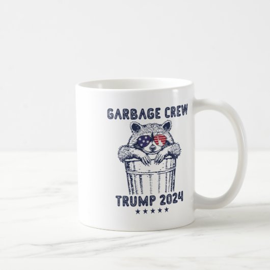 Garbyge Crew wählen Trump 2024 Funny Republian Rac Kaffeetasse (Rechts)