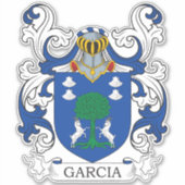 Garcia Familienwappen Aufkleber (Vorderseite)